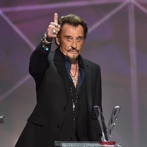 Johnny Hallyday lors de la 31e cérémonie des Victoires de la Musique au Zénith de Paris, France, le 12 février 2016. Photo by ABACAPRESS.COM