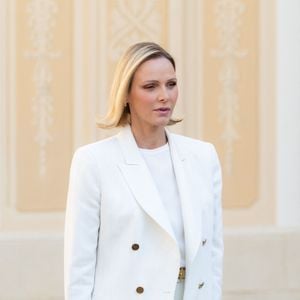 Le prince Albert II de Monaco et la princesse Charlène de Monaco ont accueilli au Palais princier les ambassadeurs et représentants permanents des 46 États membres de l'organisation du Conseil de l'Europe, Monaco le 2 septembre 2026. © Olivier Huitel/Pool Monaco/Bestimage