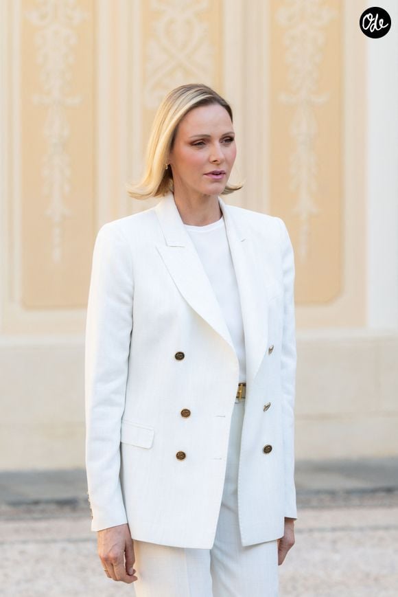 Le prince Albert II de Monaco et la princesse Charlène de Monaco ont accueilli au Palais princier les ambassadeurs et représentants permanents des 46 États membres de l'organisation du Conseil de l'Europe, Monaco le 2 septembre 2026. © Olivier Huitel/Pool Monaco/Bestimage