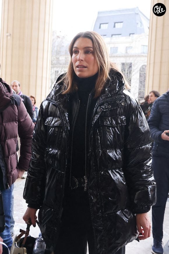 Laury Thilleman - Arrivée à la cérémonie religieuse en hommage à Rolland Courbis à l’église de la Madeleine à Paris, en France, le 14 janvier 2026. © Jacovides-Moreau/Bestimage
