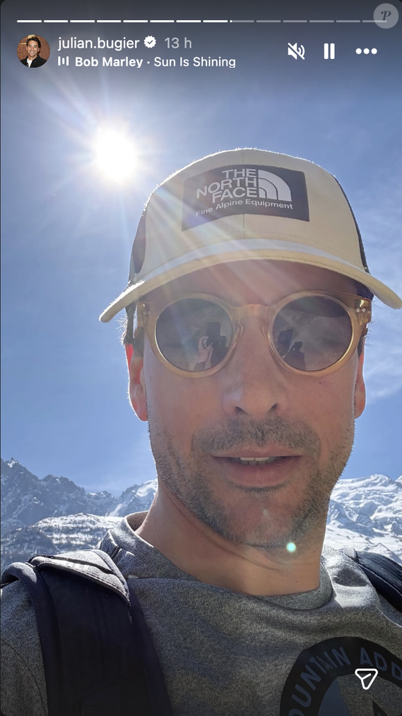 Julian Bugier a partagé des images de son séjour au ski. Capture d'écran Instagram