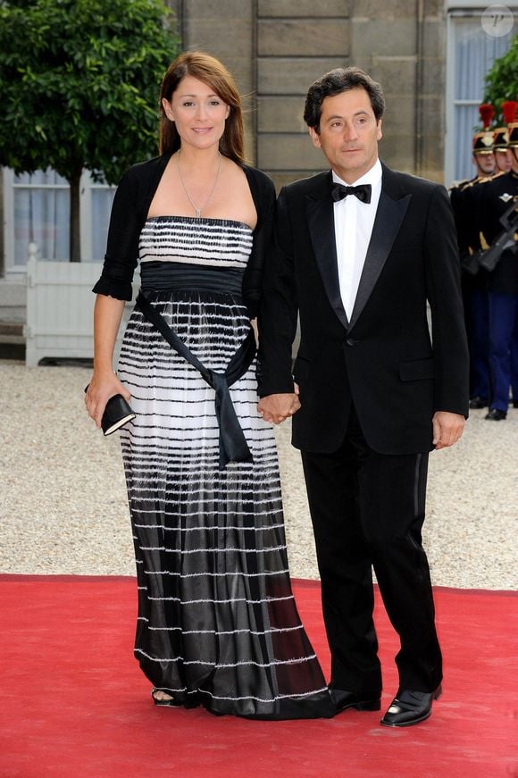 Daniela Lumbroso et son mari Eric Ghebali arrivent pour un dîner d'État au Palais de l'Élysée, à Paris, France, le 22 juin 2009. Photo by Frederic Nebinger/ABACAPRESS.COM
