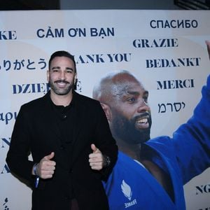 Mais aussi à Adil Rami 
Exclusif - Adil Rami - Soirée de remerciement de Teddy Riner à la Maison du judo à Montrouge, le 29 novembre 2024. Devant une centaine d'invités, Le champion olympique (11 fois) et champion olympique (5 fois) a tenu à remercier tous ceux qui l'ont soutenu tout au long de son impressionnante carrière, de son premier entraîneur en club jusqu’à sa femme et sa mère, en passant par sa psychologue de l’INSEP. Une vente aux enchères au profit de l'association de Teddy Riner a conclu la soirée. 
© Rachid Bellak / Bestimage