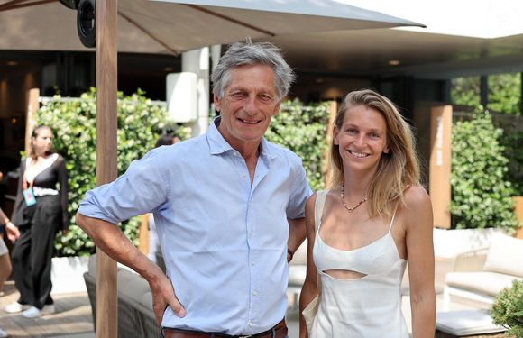 Nicolas de Tavernost et sa fille Sibylle - Célébrités au Village lors des Internationaux de France de tennis de Roland Garros 2023 à Paris le 10 juin 2023. © Jacovides-Moreau/Bestimage