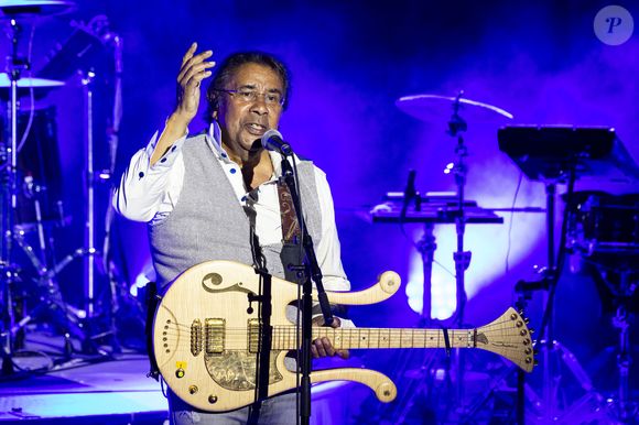 Exclusif - Laurent Voulzy - Laurent Voulzy en concert sur la scène du théâtre de Verdure lors du 41ème Festival de Ramatuelle, le 9 août 2025. 
© Cyril Bruneau / Bestimage