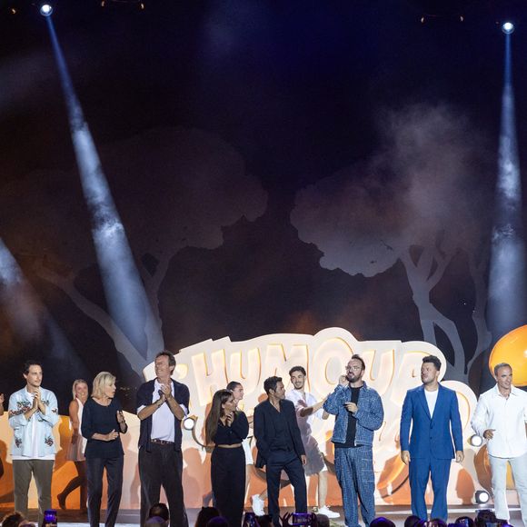 Kev Adams, Nikos Aliagas, Elodie Poux, Chantal Ladesou, Jean-Luc Reichmann,Jarry, Jamel Debbouze, Laurent Ruquier, Nash, Samuel Bambi, Nordine Ganso, Thomas Marty, Inès Reg, Nino Arial durant l'enregistrement de la seconde soirée de "L'humour à la plage" pour la 3eme édition du festival de Juan les Pins à la pinède Gould le 27 juin 2026.  © Jack Tribeca/Bestimage