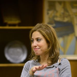 Lea Salame parle lors d'une réunion à l'Université Saint Joseph, à Beyrouth, au Liban, le 2 mars 2015. Photo by Balkis Press/ABACAPRESS.COM