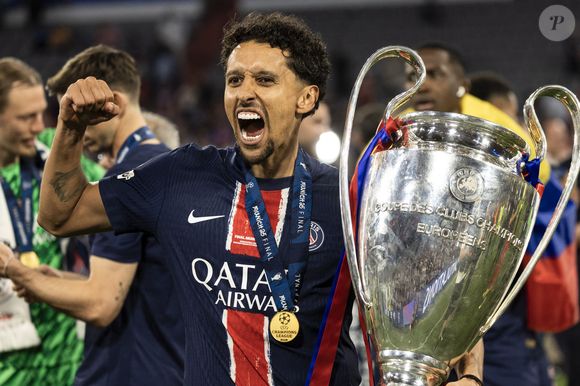 Marquinhos - Le PSG remporte la Ligue Des Champions 2025, pour la première fois de son histoire, face à l'Inter Milan (5-0) à l'Allianz Arena de Munich, le 31 mai 2025.
© Cyril Moreau/Bestimage