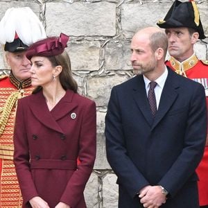 Windsor, ROYAUME-UNI  Catherine, princesse de Galles, et le prince William, prince de Galles (Le prince William, prince de Galles, et Catherine (Kate) Middleton, princesse de Galles)  lors du deuxième jour de la visite officielle du président américain Donald Trump au Royaume-Uni, à Windsor, en Angleterre.
©Backgrid UK/ Bestimage