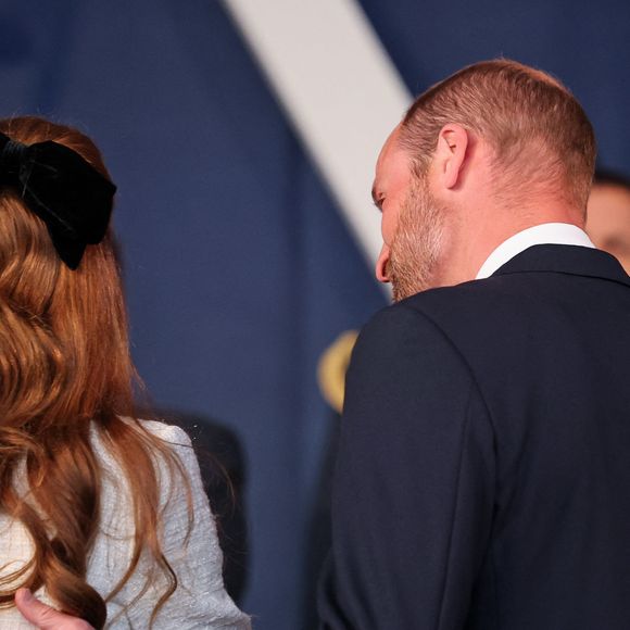 Le prince William, prince de Galles, et Catherine (Kate) Middleton, princesse de Galles - Les membres de la famille royale assistent à un concert organisé pour marquer le 80e anniversaire du Jour de la Victoire en Europe à Horse Guards Parade, Londres, Royaume-Uni, le 8 mai 2025. (Chris Jackson/WPA-Pool/Bestimage).