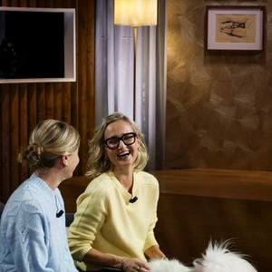 Exclusif - Caroline Roux, sur plateau de la nouvelle émission "Animalement Vôtre" présentée par Bernard Montiel et diffusée le 30 novembre sur France 3, à Paris, France, le 14 octobre 2025. © Jack Tribeca/Bestimage