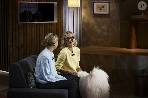 Exclusif - Caroline Roux, sur plateau de la nouvelle émission "Animalement Vôtre" présentée par Bernard Montiel et diffusée le 30 novembre sur France 3, à Paris, France, le 14 octobre 2025. © Jack Tribeca/Bestimage