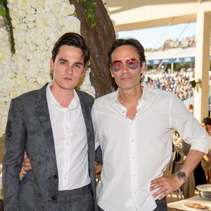 Exclusif - Anthony Delon et son frère Alain-Fabien Delon - Tente - Dîner - Longines Paris Eiffel Jumping au Champ de Mars à Paris, France, le 5 juillet 2019. © Luc Castel/Bestimage