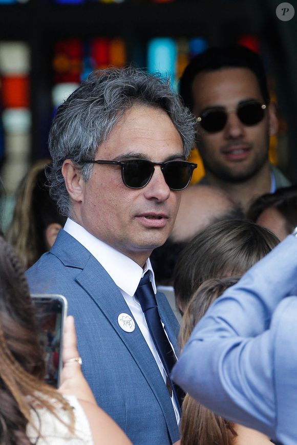 Laura Smet et Raphaël Lancrey se marient le 15 juin 2019 à l'église Notre-Dame-Des-Flots au Cap Ferret, en France. Aujourd'hui, c'est aussi l'anniversaire de Johnny Hallyday. Photo by ABACAPRESS.COM