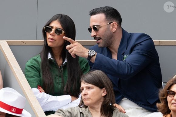 Louana Franco et Adil Rami assistent au tournoi Roland Garros 2025 le 1er juin 2025 à Paris, France. Photo by Laurent Zabulon/ABACAPRESS.COM