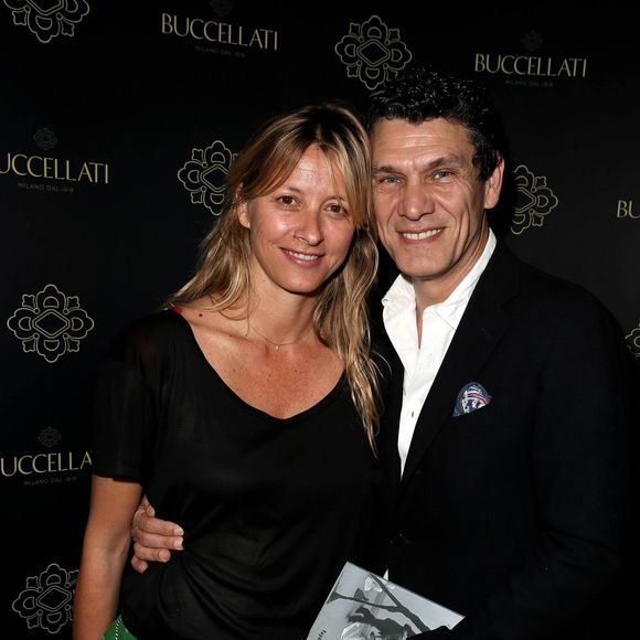 Marc Lavoine et Sarah Poniatowski à l'inauguration de la nouvelle boutique Buccellati rue de la Paix, à Paris, le 8 juin 2016. © Dominique Jacovides / Bestimage