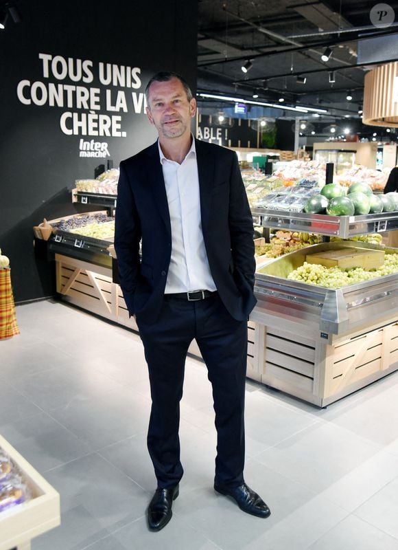 Thierry Cotillard président du Groupement Mousquetaires visite un supermarché à Paris, France le 5 septembre 2025. Photo par Alain Apaydin/ABACAPRESS.COM