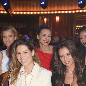 Exclusif - Maëva Coucke (Miss France 2018), Sylvie Tellier, Marine Lorphelin (Miss France 2013), Alicia Aylies (Miss France 2017), Camille Cerf (Miss France 2015), Laury Thilleman (Miss France 2011), Malika Ménard (Miss France 2010), Vaimalama Chaves (Miss France 2019) - Participation exceptionnelle de Iris Mittenaere dans la revue Spectacle "Fashion Freak Show" aux Folies Bergère à Paris le 13février 2019. Iris a pris goût au spectacle. L'ancienne Miss Univers, finaliste de Danse avec les stars sur TF1 participe au Fashion Freak Show de Jean-Paul Gaultier, ce spectacle décalé mêlant danse, chant, comédie, et retraçant la vie du couturier à travers 50 ans de pop culture. Elle succède ainsi à l'effeuilleuse Dita Von Teese pour sept représentations aux Folies Bergère à Paris, du 12 au 17 février.  © Coadic Guirec/Bestimage