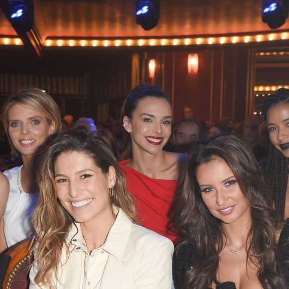 Exclusif - Maëva Coucke (Miss France 2018), Sylvie Tellier, Marine Lorphelin (Miss France 2013), Alicia Aylies (Miss France 2017), Camille Cerf (Miss France 2015), Laury Thilleman (Miss France 2011), Malika Ménard (Miss France 2010), Vaimalama Chaves (Miss France 2019) - Participation exceptionnelle de Iris Mittenaere dans la revue Spectacle "Fashion Freak Show" aux Folies Bergère à Paris le 13février 2019. Iris a pris goût au spectacle. L'ancienne Miss Univers, finaliste de Danse avec les stars sur TF1 participe au Fashion Freak Show de Jean-Paul Gaultier, ce spectacle décalé mêlant danse, chant, comédie, et retraçant la vie du couturier à travers 50 ans de pop culture. Elle succède ainsi à l'effeuilleuse Dita Von Teese pour sept représentations aux Folies Bergère à Paris, du 12 au 17 février.  © Coadic Guirec/Bestimage