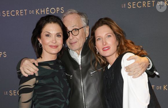 Barbara Schulz, Fabrice Luchini et Julia Piaton - Avant-première du film "Le Secret de Khéops" au Cinéma Pathé Wepler à Paris le 27 février 2025. © Coadic Guirec/Bestimage