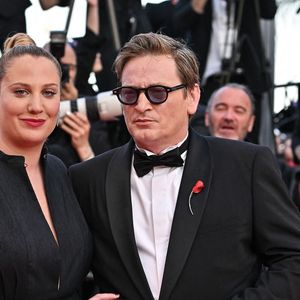 Margot Pelletier, Benoit Magimel lors de la cérémonie de clôture du 76e Festival de Cannes à Cannes, France, le 27 mai 2023. Photo by Julien Reynaud/APS-Medias/ABACAPRESS.COM