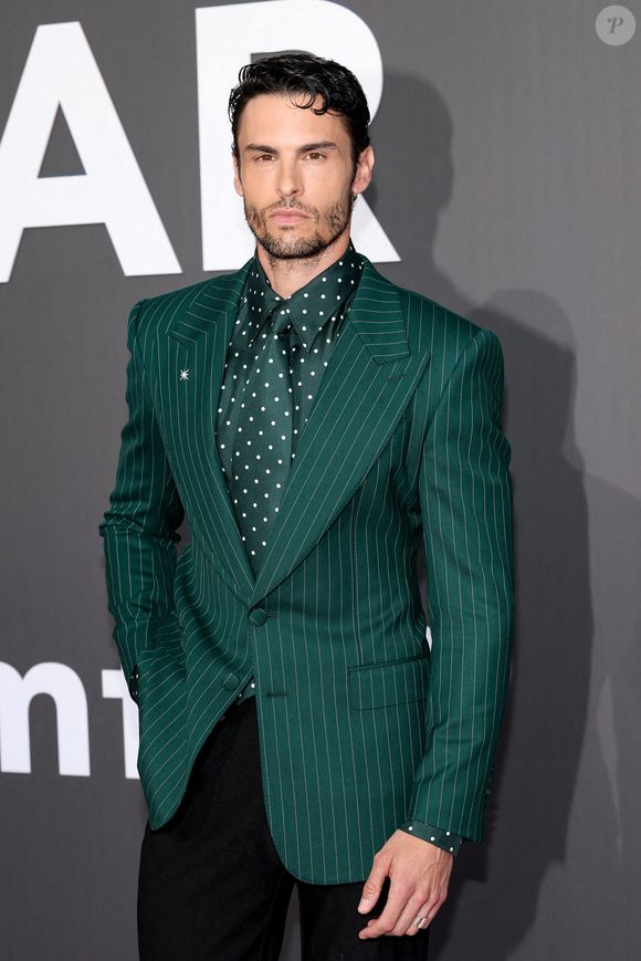 D'autres personnalités, comme Baptiste Giabiconi en costume rayé vert et Victoria Silvstedt en tenue rouge et noire, étaient présentes pour soutenir la fondation.

Baptiste Giabiconi - Photocall du gala " amfAR 2026 by Chopard " à l'Hôtel du Cap-Eden-Roc à Antibes, lors du 79ème Festival International du Film de Cannes. Le 21 mai 2026
© Jacovides-Moreau / Bestimage