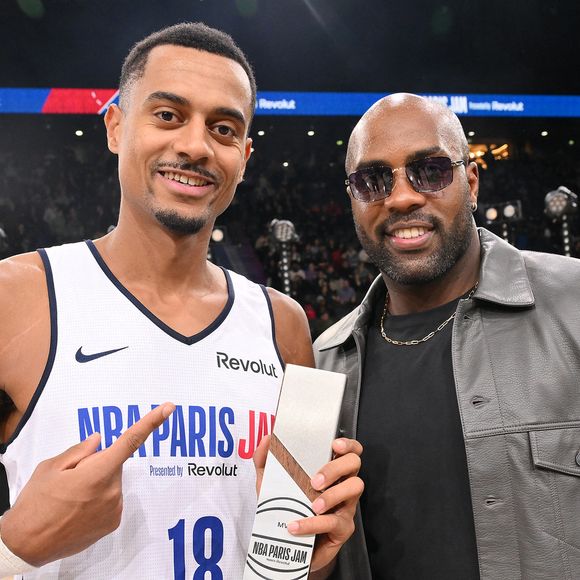 Teddy Riner - Match de gala NBA Jam team Teddy Riner contre team Esteban Ocon lors du NBA Paris Games 2025 à L'Accor Arena Bercy le 24 janvier 2025 © Ramsamy Veeren / Bestimage