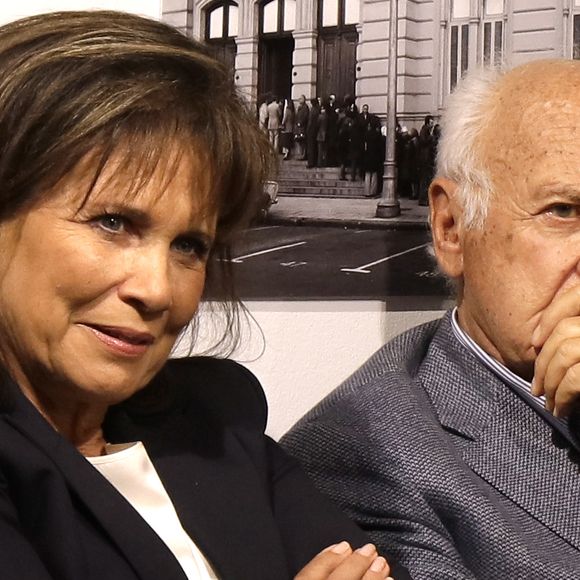 Exclusif - Anne Sinclair et son compagnon Pierre Nora, à L'Espace des femmes, à Paris. Le 21 septembre 2017. © Cédric Perrin / Bestimage