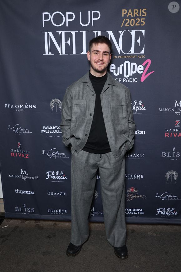 Julien (Star Academy 11) participe à la Pop Up Influence Party organisée par Aurelien Cassirame, à Paris, le 02 février 2025 à Paris, France. Photo by Jerome Domine/ABACAPRESS.COM