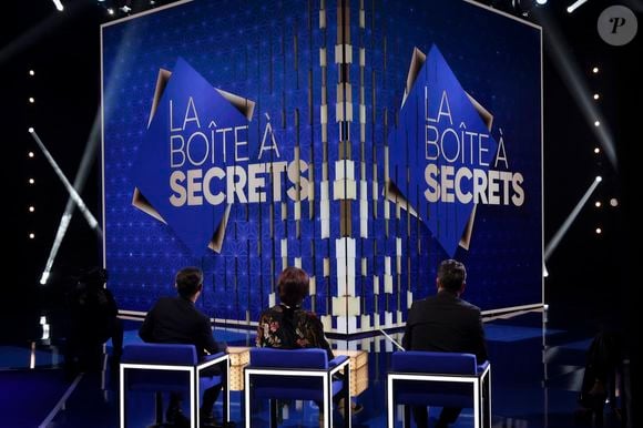Exclusif - Laurent Gerra, Anny Duperey, Gautier Capuçon lors de l'enregistrement de l'émission "La Boîte à secrets", présentée par F.Bollaert et diffusée le 10 octobre 2025 sur France 3, dans les studios du Lendit à Saint-Denis, Seine Saint-Denis, France, le 22 septembre 2025. © Jack Tribeca/Bestimage