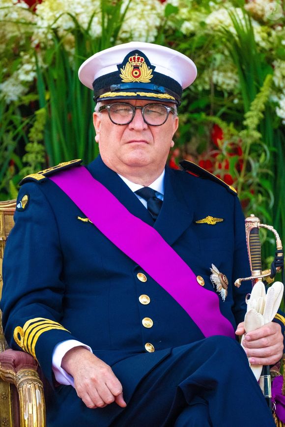 Le prince Laurent - La famille royale de Belgique lors de la parade militaire pour la Fête Nationale belge à Bruxelles. © Backgrid USA / Bestimage