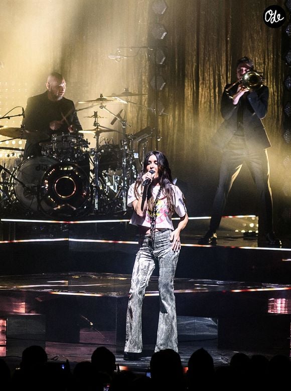 La chanteuse française Jenifer en concert à Bruxelles, en Belgique, le 25 mars 2023. Photo de Jean Marc Quinet/Reporters/ABACAPRESS.COM