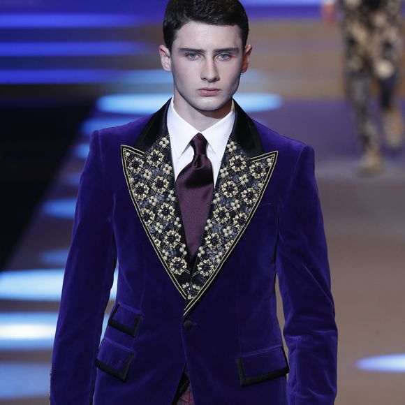 Noé Elmaleh (fils de G.Elmaleh) - Défilé Dolce & Gabbana lors de la Fashion Week à Milan, Italie, le 14 janvier 2018. Fashion PPS / Bestimage
