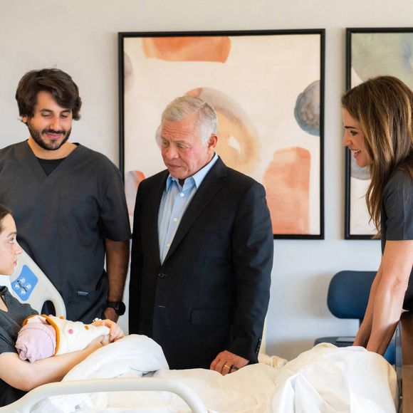 La famille royale de Jordanie le 16 février 2025 lors de la naissance de la princesse Amina 
 ©Dana Press / Bestimage