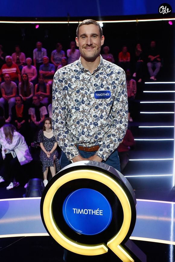 Exclusif - Timothée (12 coups de midi) - Enregistrement de l'émission "Le Quiz des Champions" aux Studios 130 à Saint-Denis, présentée par C.Féraud et diffusée le 21 septembre à 21h10 sur France 2. Le 4 juin 2024
© Christophe Clovis / Bestimage