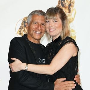 Nagui et sa femme Mélanie Page - 35ème cérémonie des Molières aux Folies Bergère à Paris le 6 mai 2024. © Coadic Guirec / Bestimage