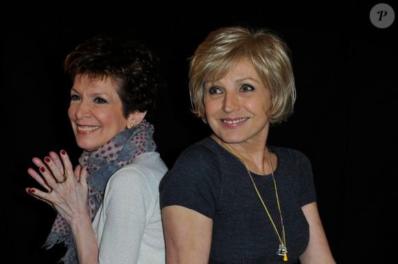 Catherine Laborde et Evelyne Dheliat - Forum international de la meteo et du climat a Paris. Le 21 mars 2013