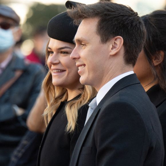 Louis Ducruet et Camille Gottlieb quittent la cathédrale Saint-Nicolas lors des célébrations de la fête nationale à Monaco, le 19 novembre 2021 à Monaco, France. © David Niviere/ABACAPRESS.COM