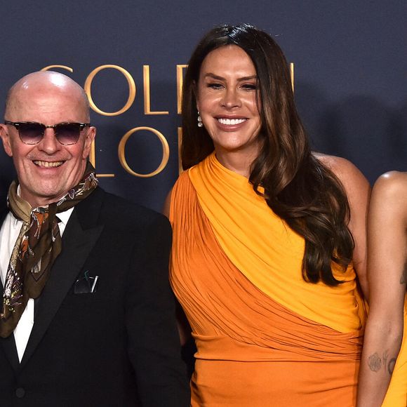Selena Gomez, Jacques Audiard, Karla Sofía Gascón et Zoe Saldana dans la salle de presse des 82e Golden Globe Awards annuels à l'hôtel Beverly Hilton le 5 janvier 2025 à Beverly Hills. Photo OConnor-Arroyo/AFF/ABACAPRESS.COM