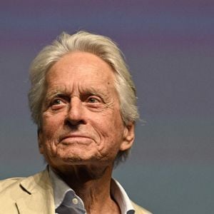 L'acteur américain Michael Douglas présente la version restaurée de One Flew Over the Cuckoo's Nest de Milos Forman dans le Grand Hall de l'Hôtel Thermal pendant le Festival International du Film de Karlovy Vary à Karlovy Vary, République Tchèque, le 5 juillet 2025. Photo by Katerina Sulova/CTK Photo/ABACAPRESS.COM