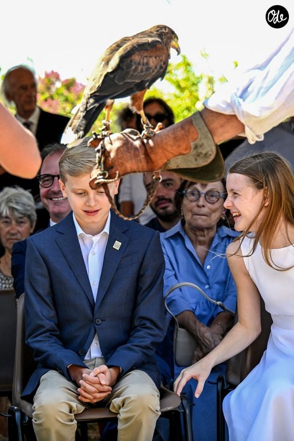 Le prince Albert II de Monaco, la princesse Charlène de Monaco, le prince Jacques de Monaco, marquis des Baux et la princesse Gabriella de Monaco lors de leur visite officielle aux Baux-de-Provence, France, le 5 septembre 2026. © Bruno Bebert/Bestimage
