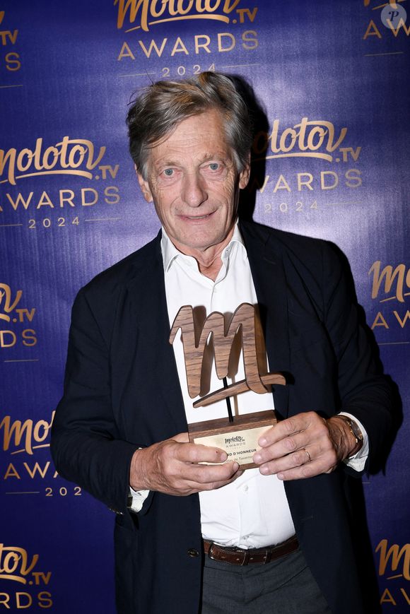 Exclusif - Nicolas de Tavernost (Molotov TV Awards d'Honneur 2024) lors de la soirée de remise de prix Molotov TV Awards 2024, première édition, pour récompenser les programmes télés préférés.
© Rachid Bellak / Bestimage