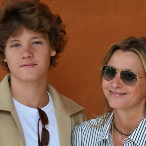 Roman Lavoine et Sarah Poniatowski posant au Village de Roland Garros le 01 juin 2025 à Paris, France. Photo by ABACAPRESS.COM