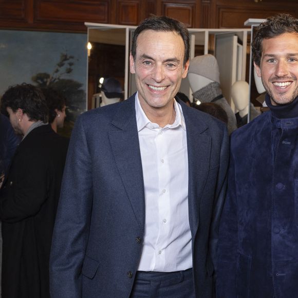 Victor Belmondo, nouvel ambassadeur de Berluti, Anthony Delon - Photocall pour les 130 ans de Berluti lors de la fashion week à Paris le 22 janvier 2025. © Olivier Borde /Bestimage
