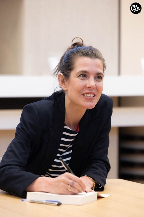 Charlotte Casiraghi présente « La Felure » à la Médiathèque Princesse Caroline à Monaco. Monaco, Monaco, 8 avril 2026. Photo de JC Vinaj/ABACAPRESS.COM