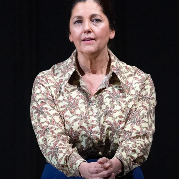 Exclusif. Cristiana Reali joue le rôle de Simone Veil lors de la pièce Simone Veil - Les Combats d'Une Effronterie dans le cadre du Festival Paroles Citoyennes à Paris, France, le 28 avril 2021. Photo by Aurore Marechal/ABACAPRESS.COM