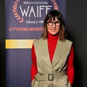 Alexia Laroche Joubert, memebre du jury, durant le photocall lors de la 1ère édition du World AI Film Festival (WAiFF) à Nice, le 11 avril 2025 © Bruno Bebert / Bestimage