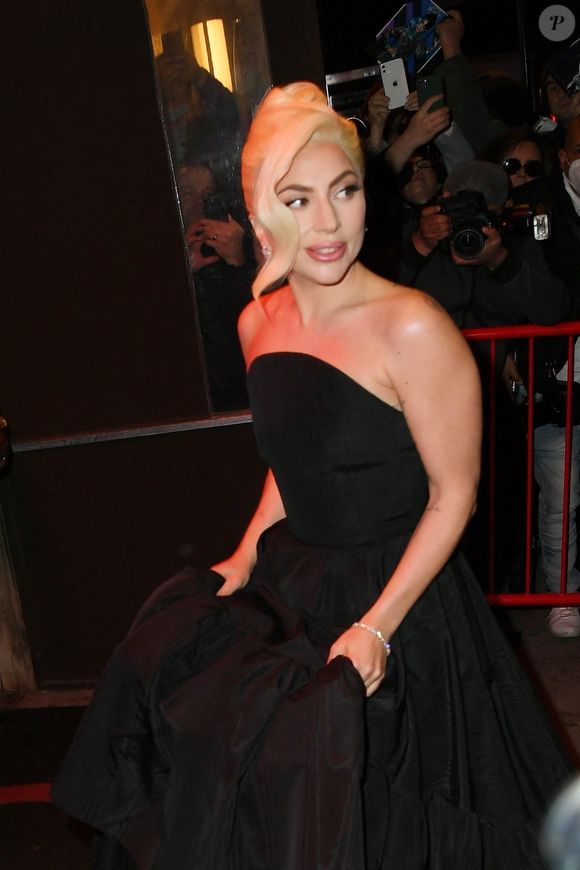 Lady Gaga à son arrivée à la soirée "New York Film Critics Circle Awards" à New York. Le 16 mars 2022
