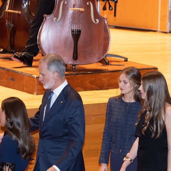 Le roi Felipe VI, la reine Letizia, la princesse héritière Leonor et la princesse Sofia assistent au concert de clôture de la 33ème Semaine musicale à Oviedo. Photo by LALO YASKY / BESTIMAGE