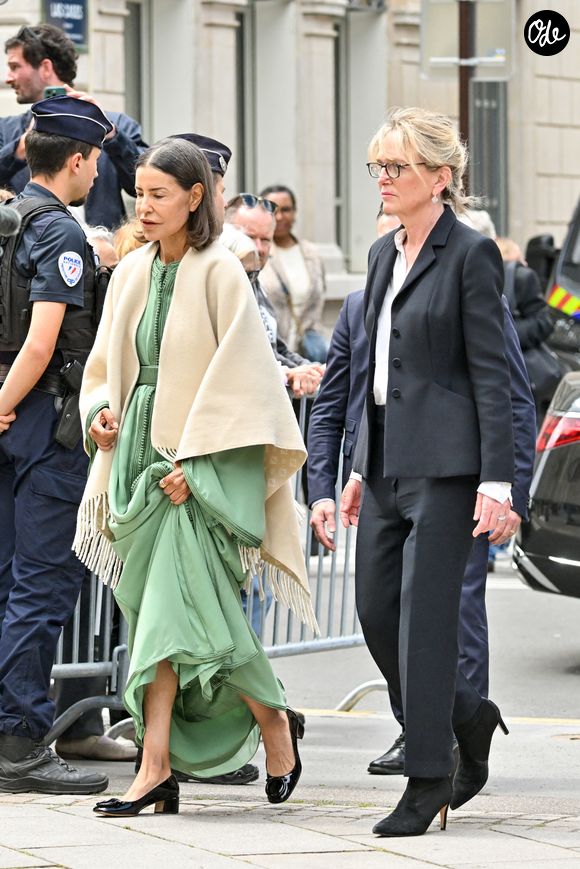 La princesse Lalla Meryem et Claude Chirac lors des funérailles de B. Chirac à la basilique Sainte-Clotilde à Paris (7e) le 12 juin 2026. L’ancienne première dame de France est décédée le 5 juin 2026 à l’âge de 93 ans. 
© Jacovides / Liewig / Bestimage